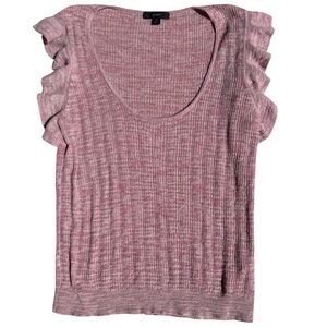 J Crew ruffle sleeve top XS